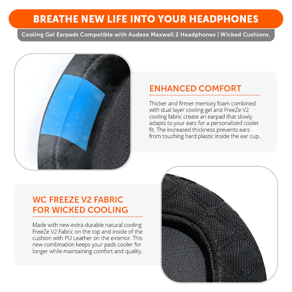 Audeze Maxwell 2 Cooling Gel Earpads – WC FreeZe Maxwell 2 - Image 32