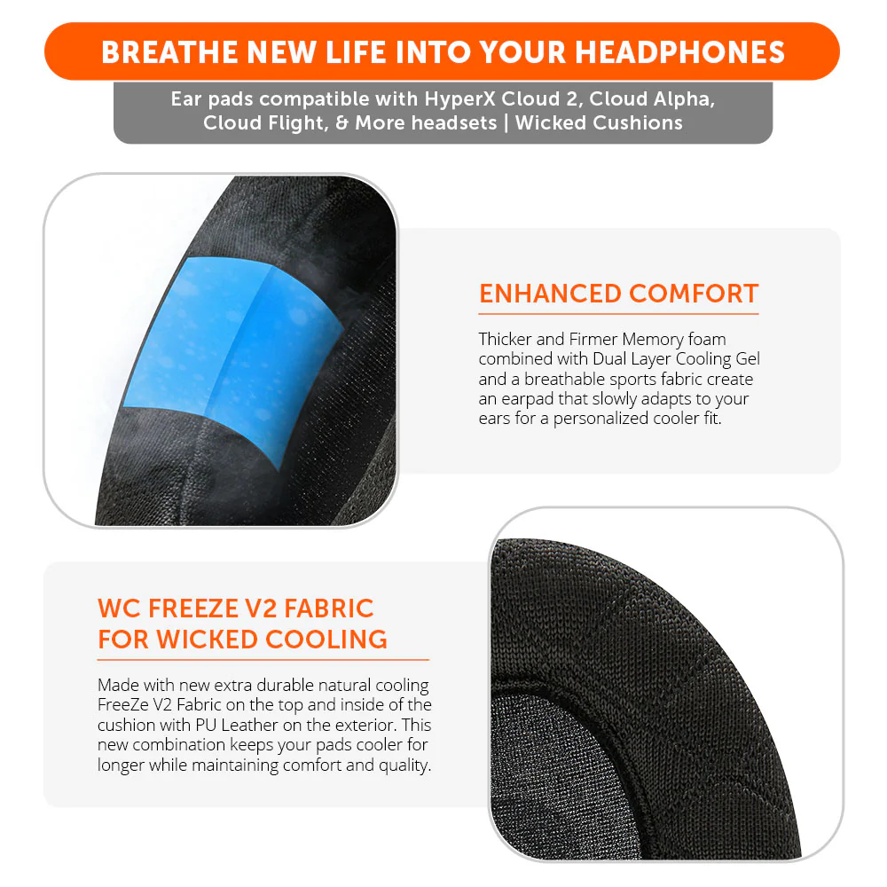 HyperX Cloud Cooling Gel Earpads - WC FreeZe V2 Cloud - Image 31