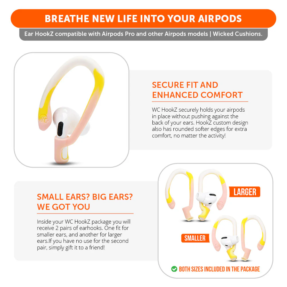 WC HookZ - Over Ear Hooks for Airpods Pro 1, 2 & Airpods 1, 2, 3 - Image 45